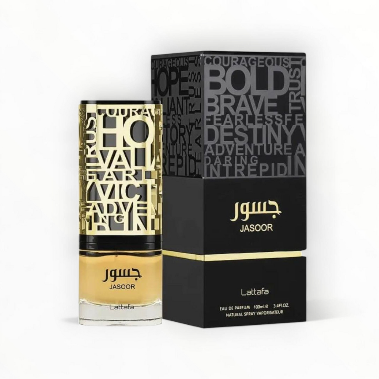 Jasoor by Lattafa Perfumes is a unisex fragrance for women and men.