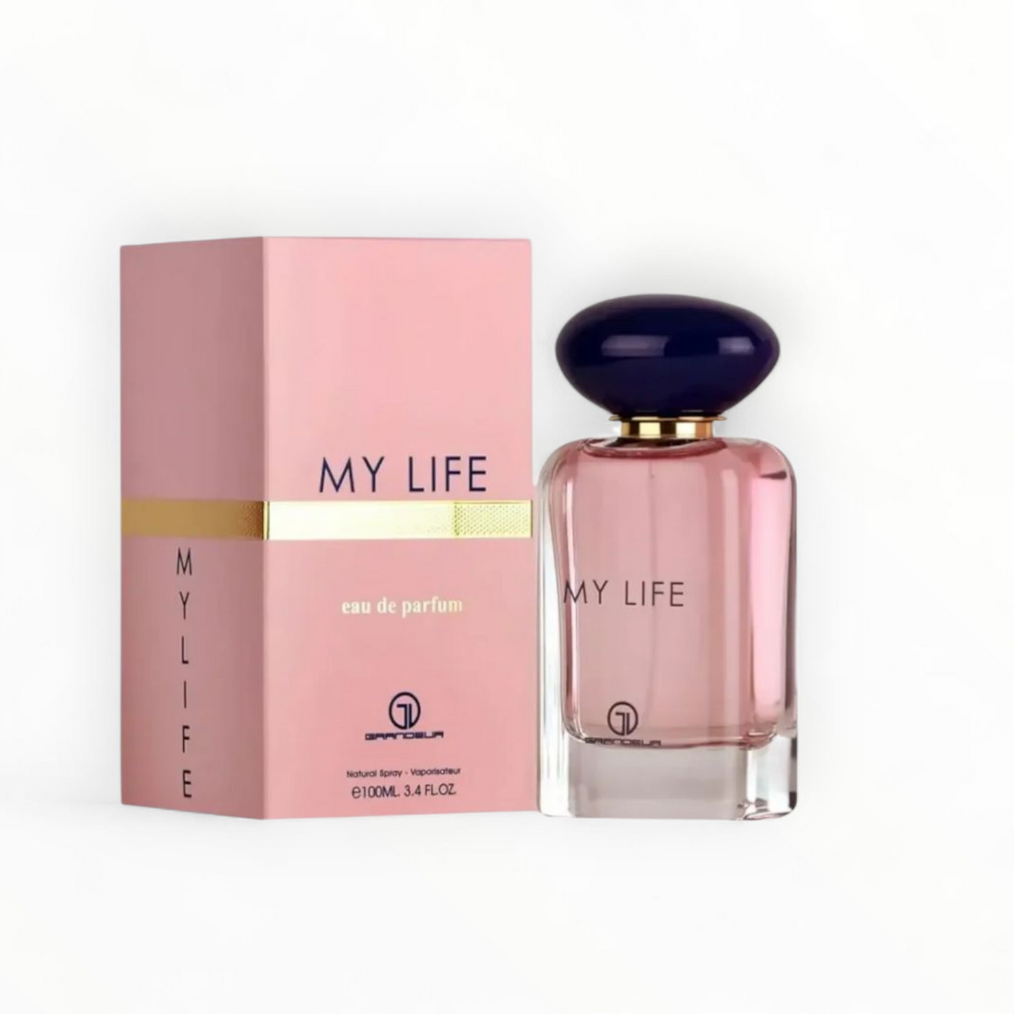 My Life by Grandeur is a luxurious Eau de Parfum that captures the essence of femininity and elegance.