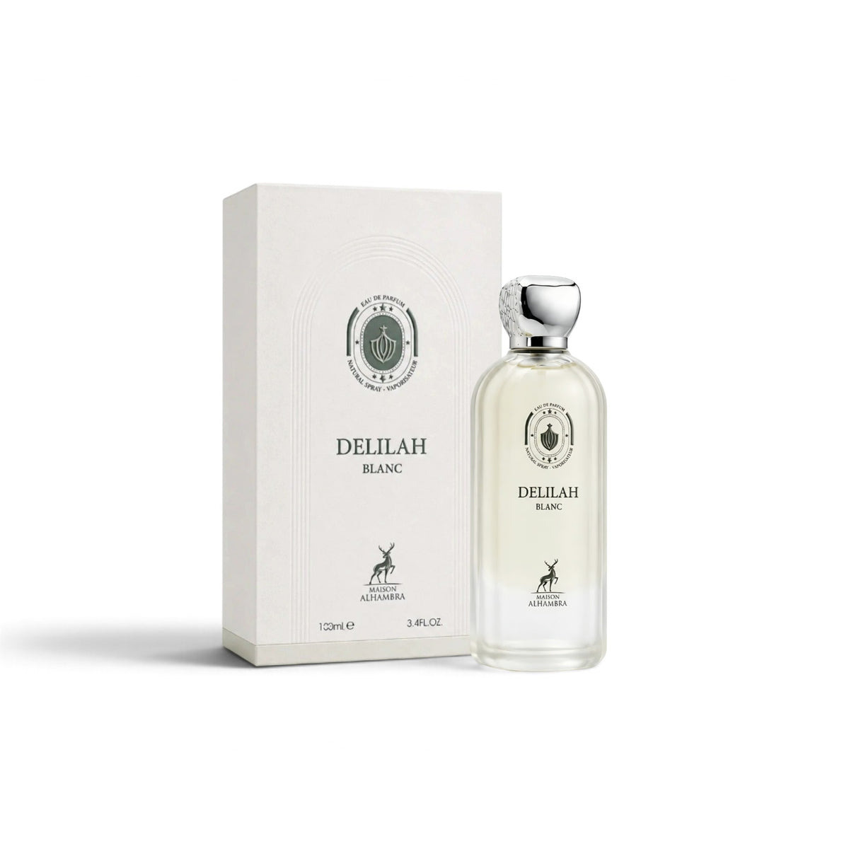 Delilah Blanc W EDP 3.4oz, a luminous fragrance that balances fresh citrus, soft florals, and warm musky notes. 